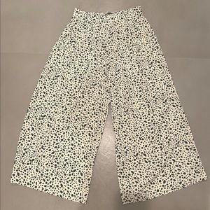 Zara wide leg dot pants